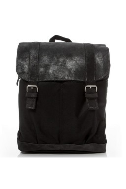 Czarny plecak skórzany na laptopa 15" BV29