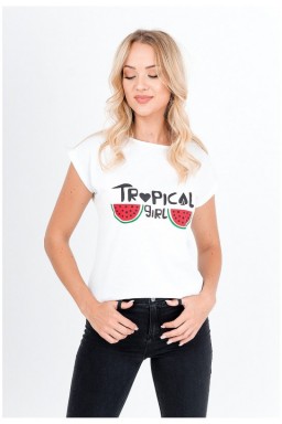 Bluzka nadruk "tropical girl'