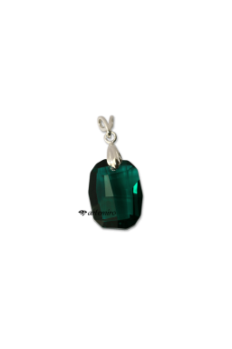 Zawieszka Swarovski graphic Emerald srebrna