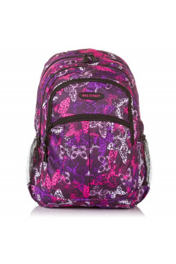 Fioletowo-różowy plecak młodzieżowy szkolny