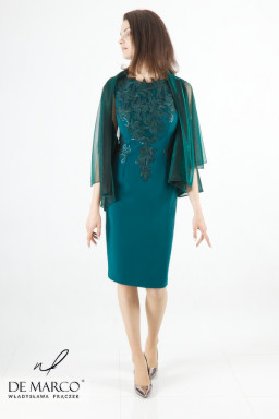 Elegancka zielona sukienka Dalida