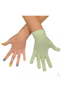 Gładkie rękawiczki damskie elastyczne jasny seledyn