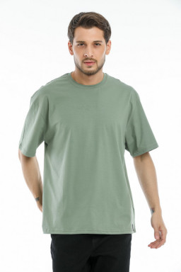 OVERSIZE STYL T-SHIRT KOSZULKA MĘSKI KHAKI