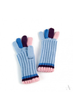 Uuniwersalne rękawiczki 2 w 1 długie i krótkie z kolorowymi palcami