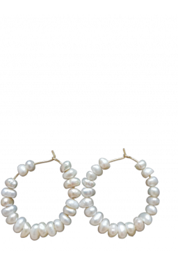 Kolczyki z naturalnymi perłami pozłacane 14k