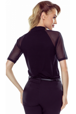 Ermina bluzka z krótkim rękawem czarna