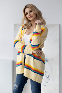Sweter Kardigan Model 30090 Light Yellow - PeeKaBoo