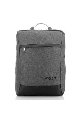Duży, solidny plecak unisex na laptopa szary